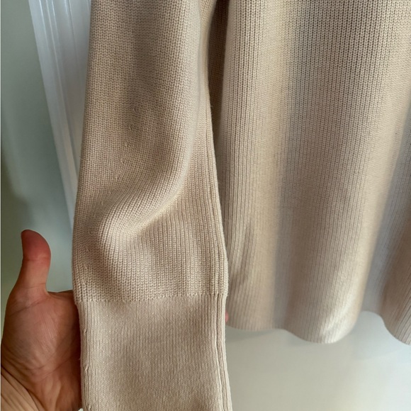 Lululemon Merino Wool Blend Ribbed Crewneck Oatmeal Beige Size 10 - Picture 7 of 10
